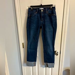 Loft Curvy Straight cuffed hem jeans 2/26